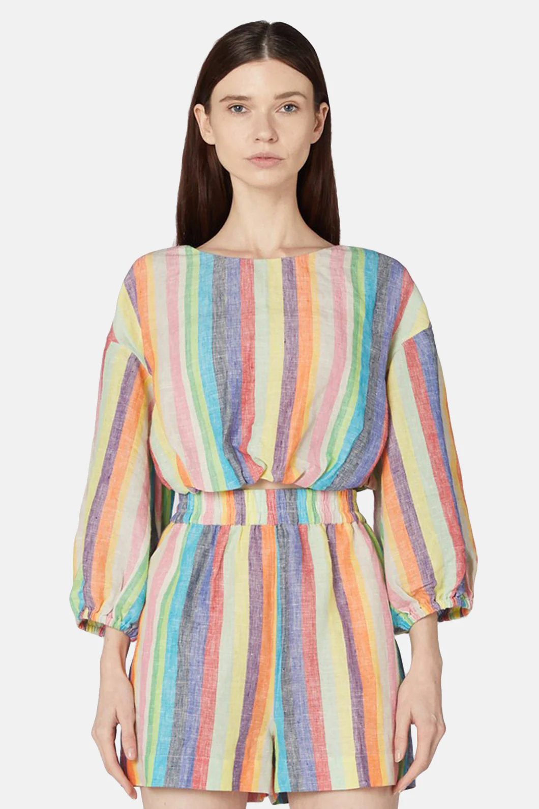 Prismatic Linen Top