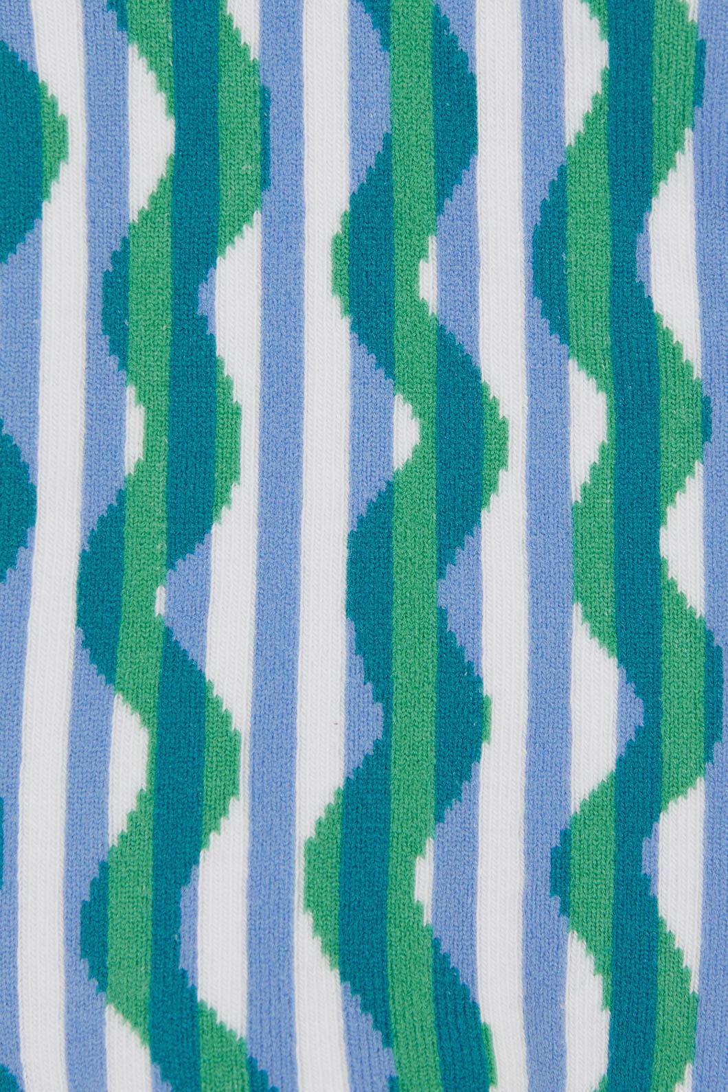 Green Swiggle Ankle Sock