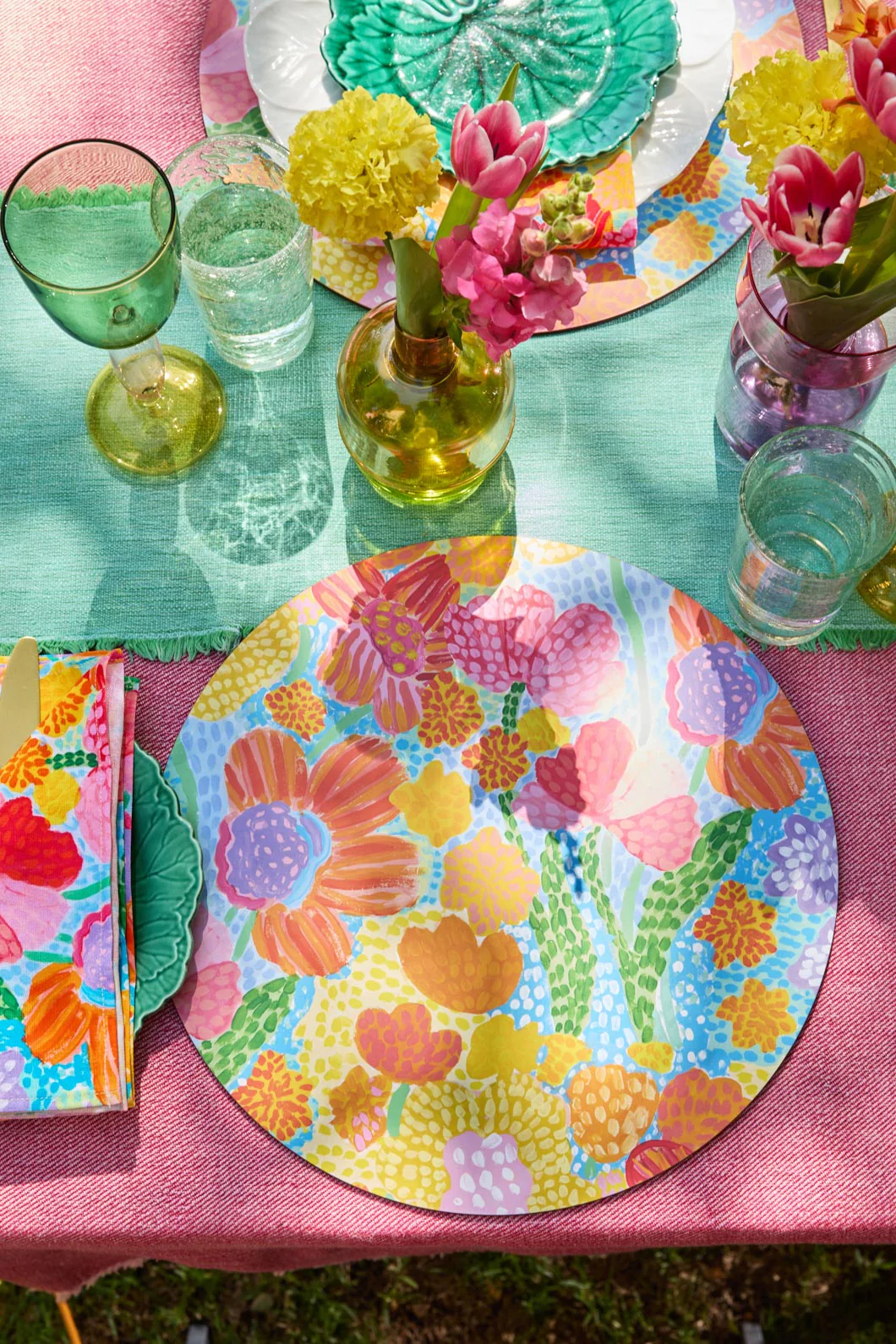 Spotted Flower Placemat Set 4