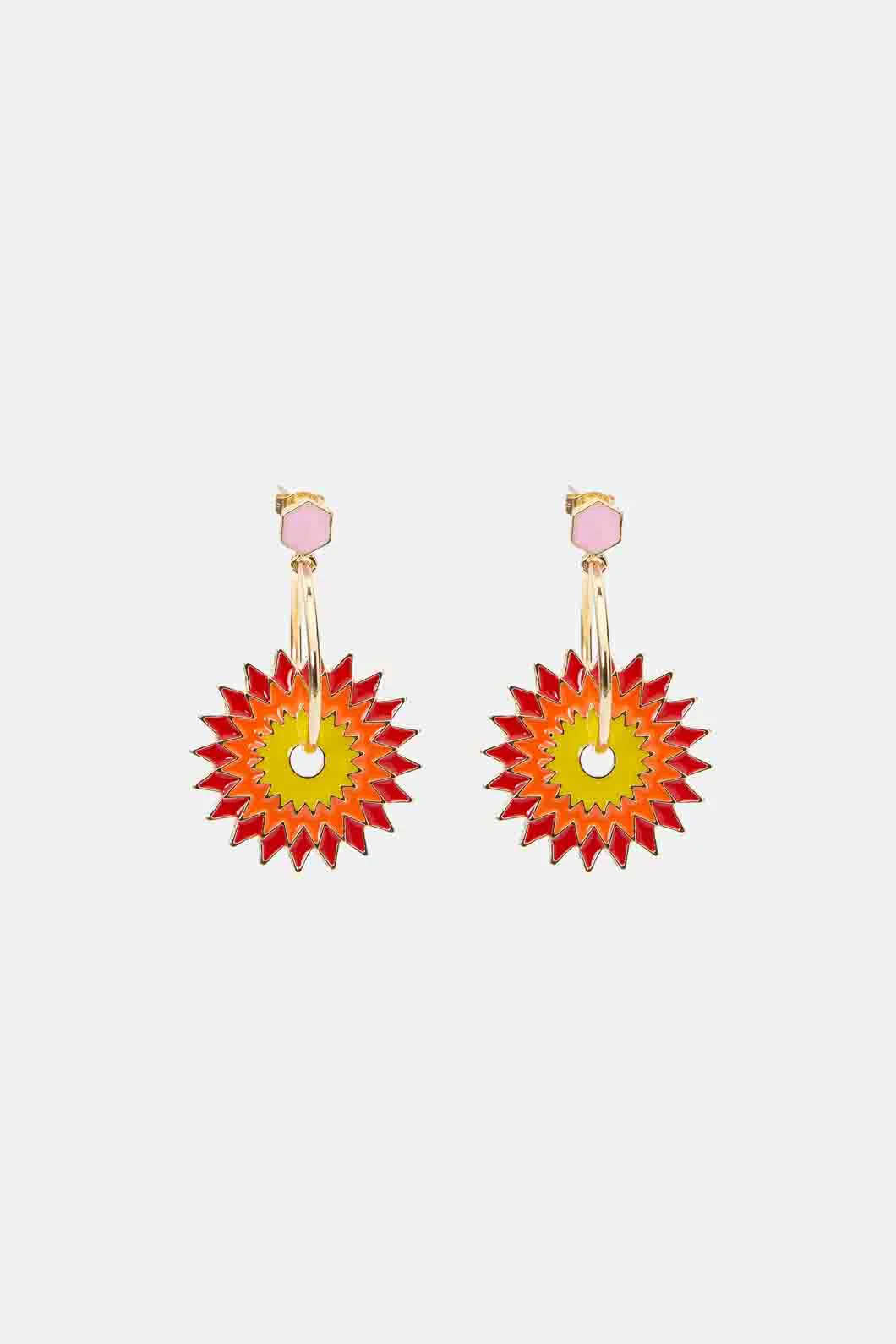 Golden Sunflower Earrings