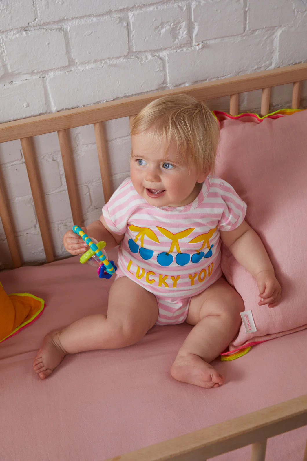 Lucky You Baby Stripe Onesie