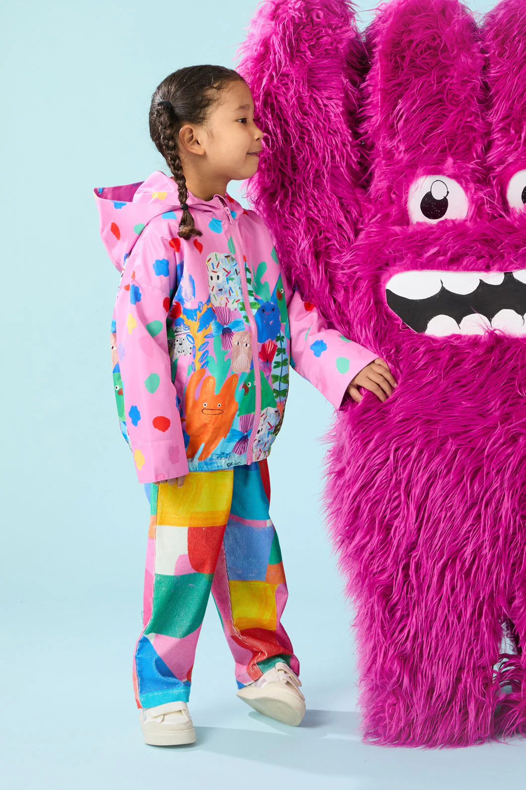 Monsters Kids Border Raincoat