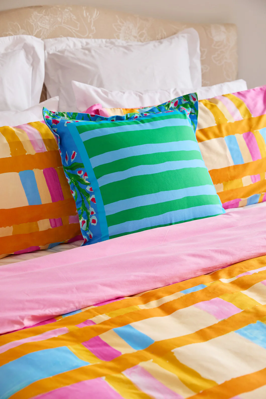 Striped Square Cushion
