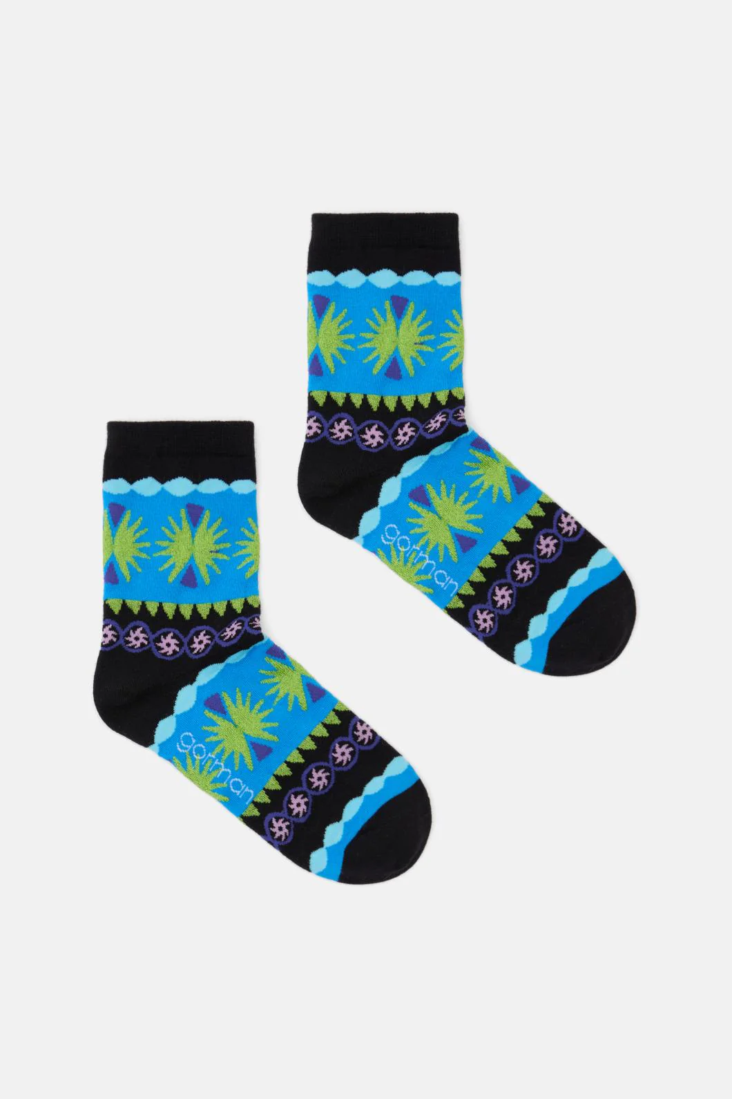 Jade Black Shear Sock