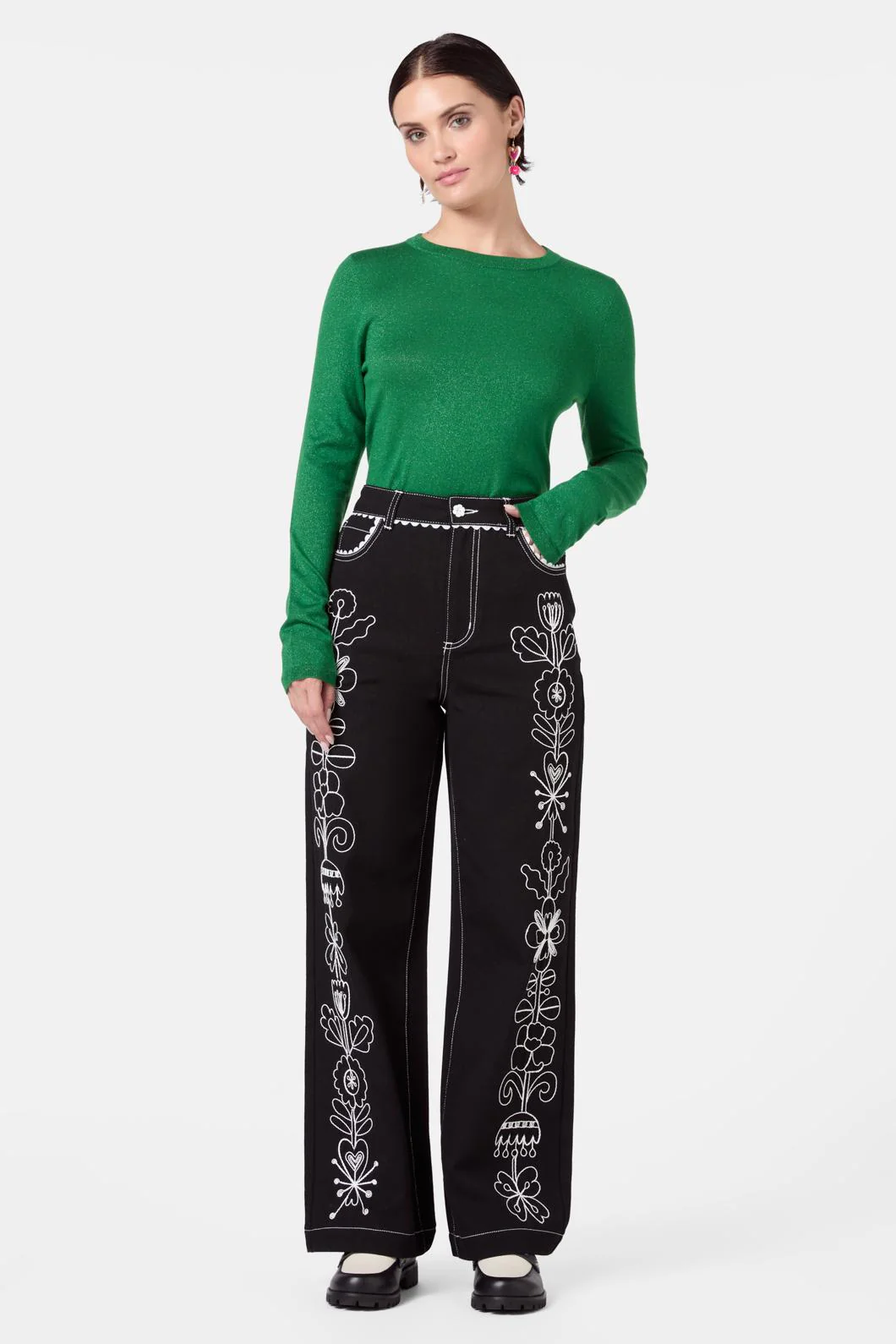 Folk Tales Embroidered Jeans