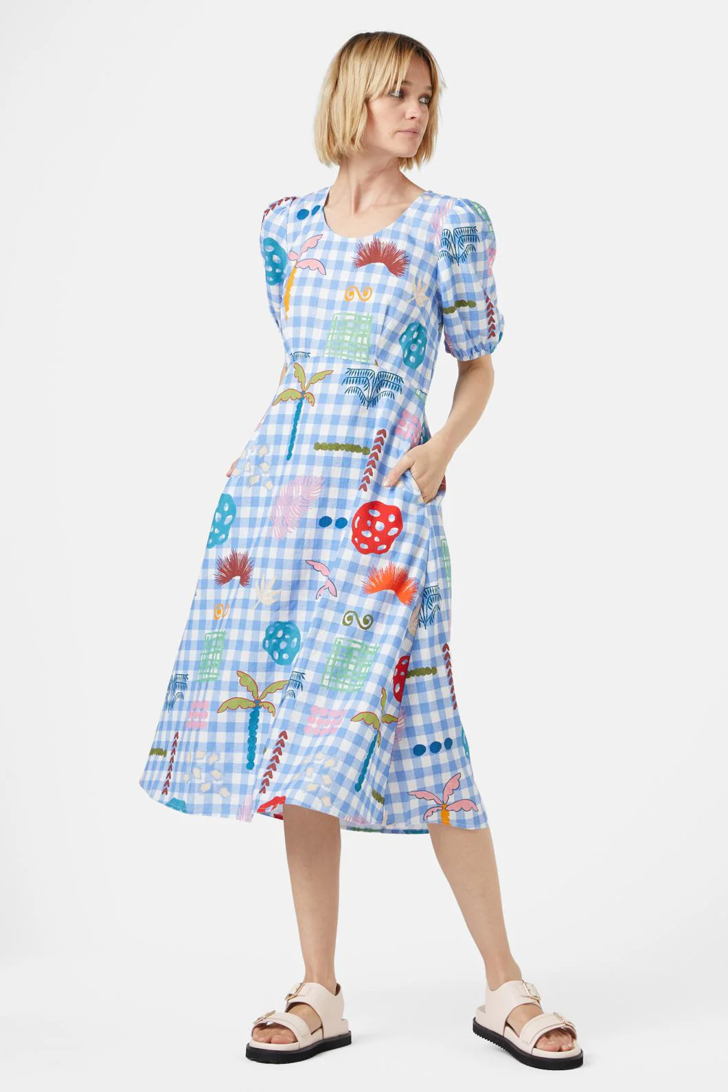 Palmetto Check Dress