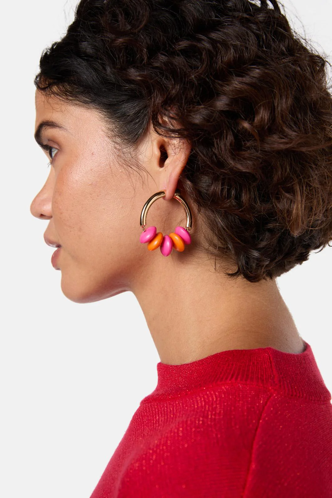 Sunset Bead Hoop Earring