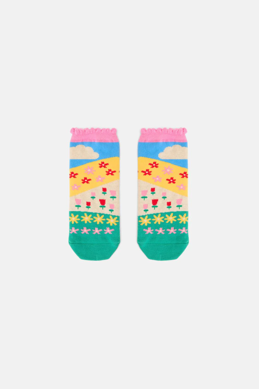 Happy Floral Kids Sock