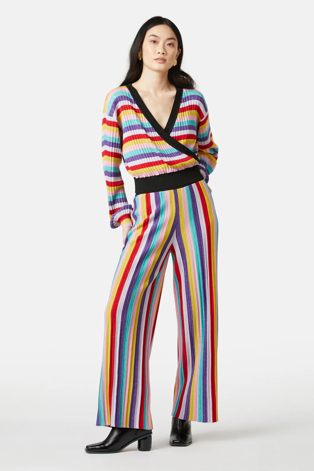 Rainbow Lurex Knit Pant