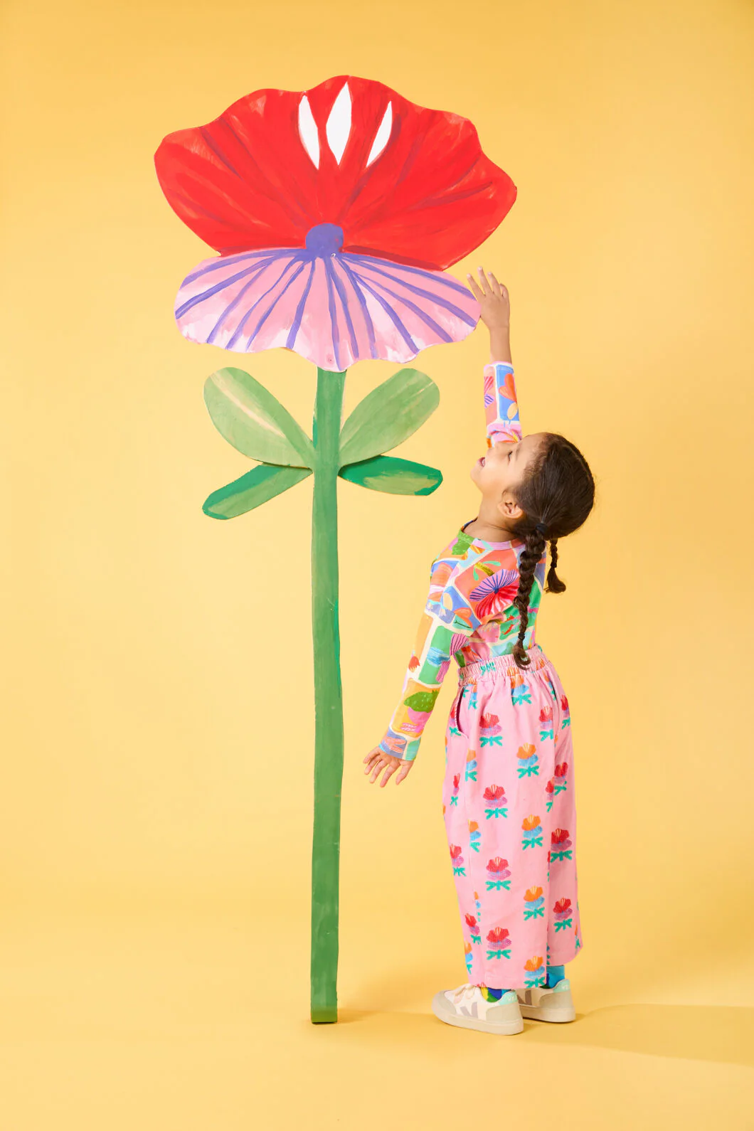 Lotus Flower Kids Cord Pants