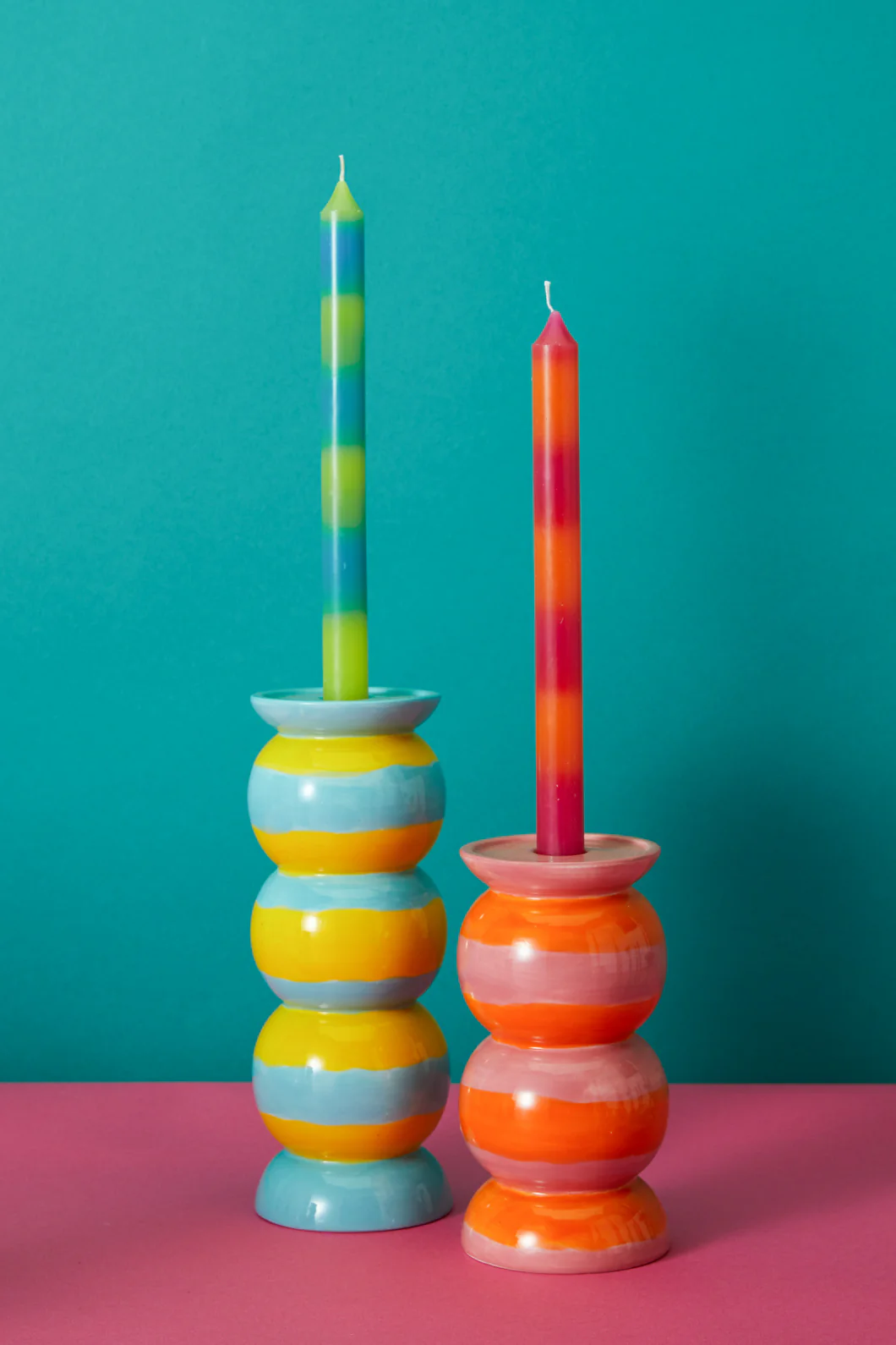 Stripe Candle Holder Sml