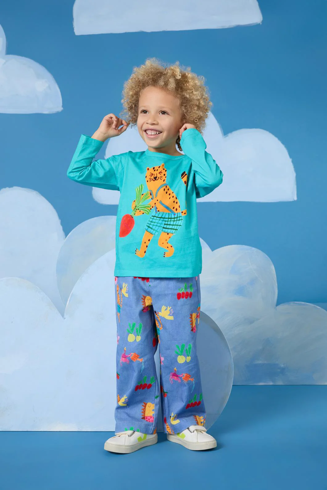 Charlie Cheetah Kids LS Tee