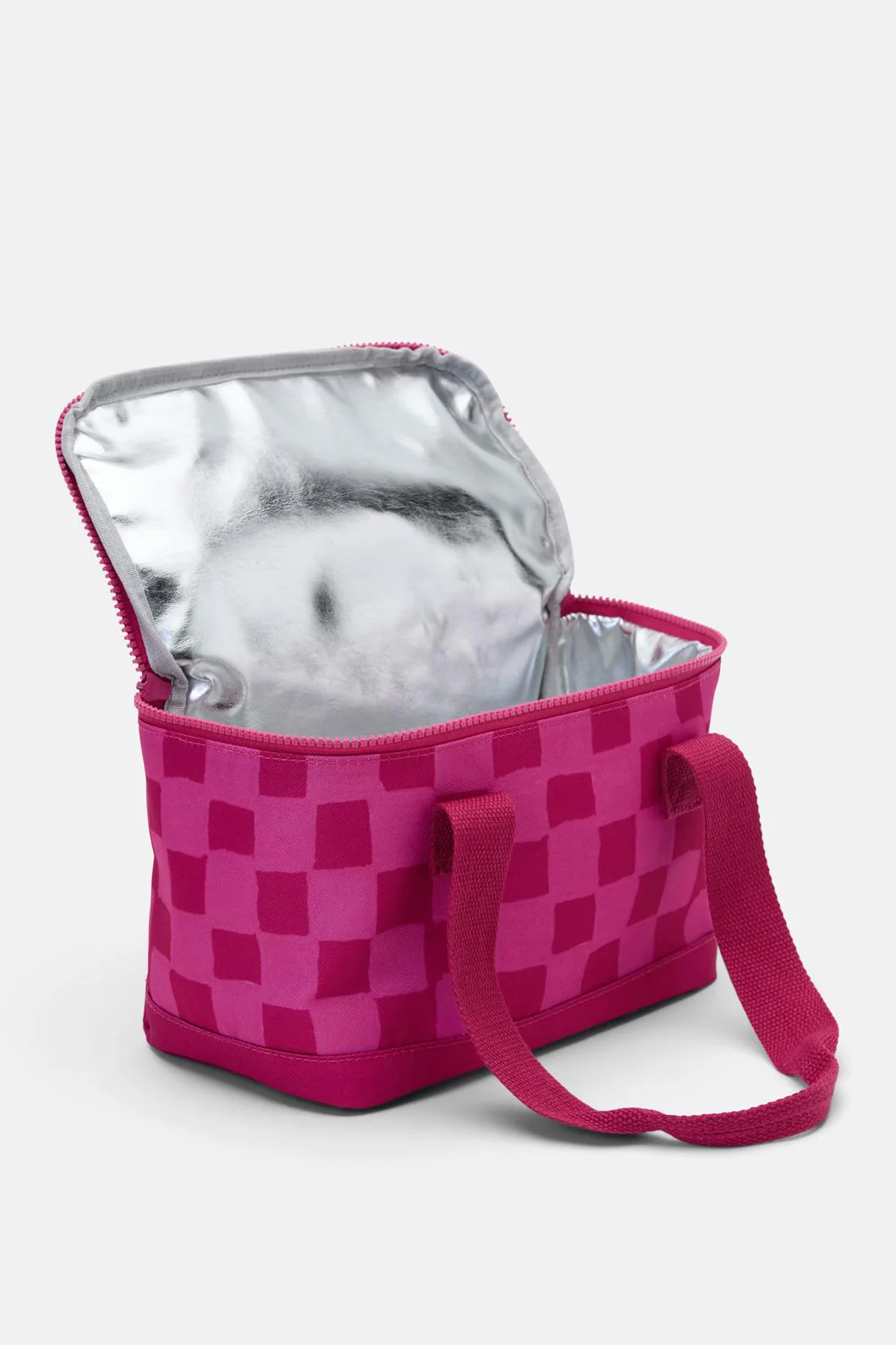 Blush Grids Lunch Bag