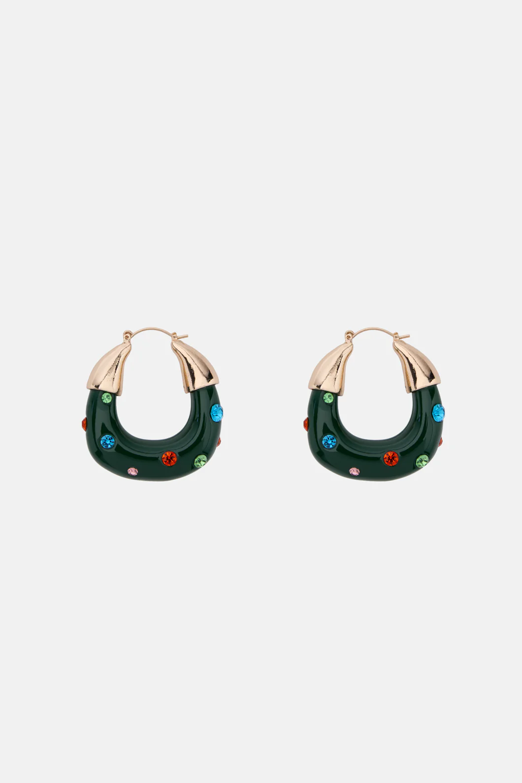 Green Hoop Earring