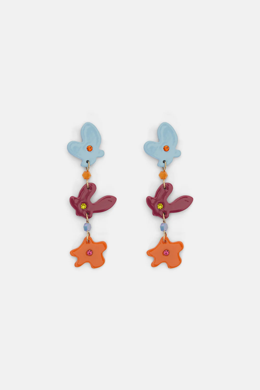 Diamonte Flower Earrings