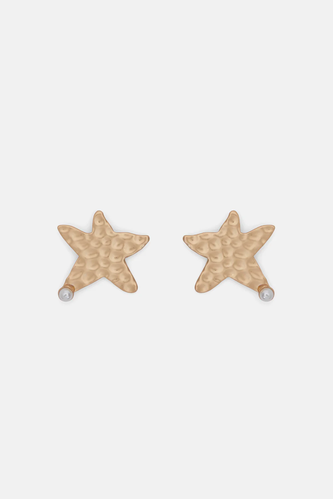 Gold Star Pearl Earring