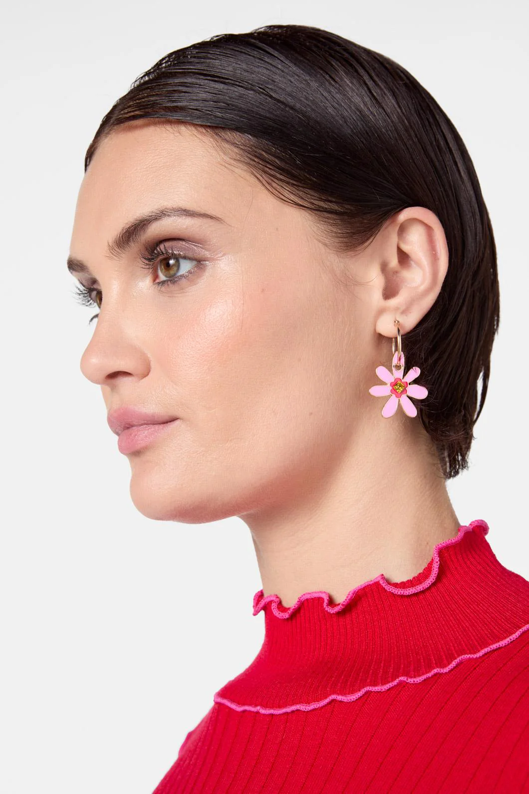 Pink Daisy Earring