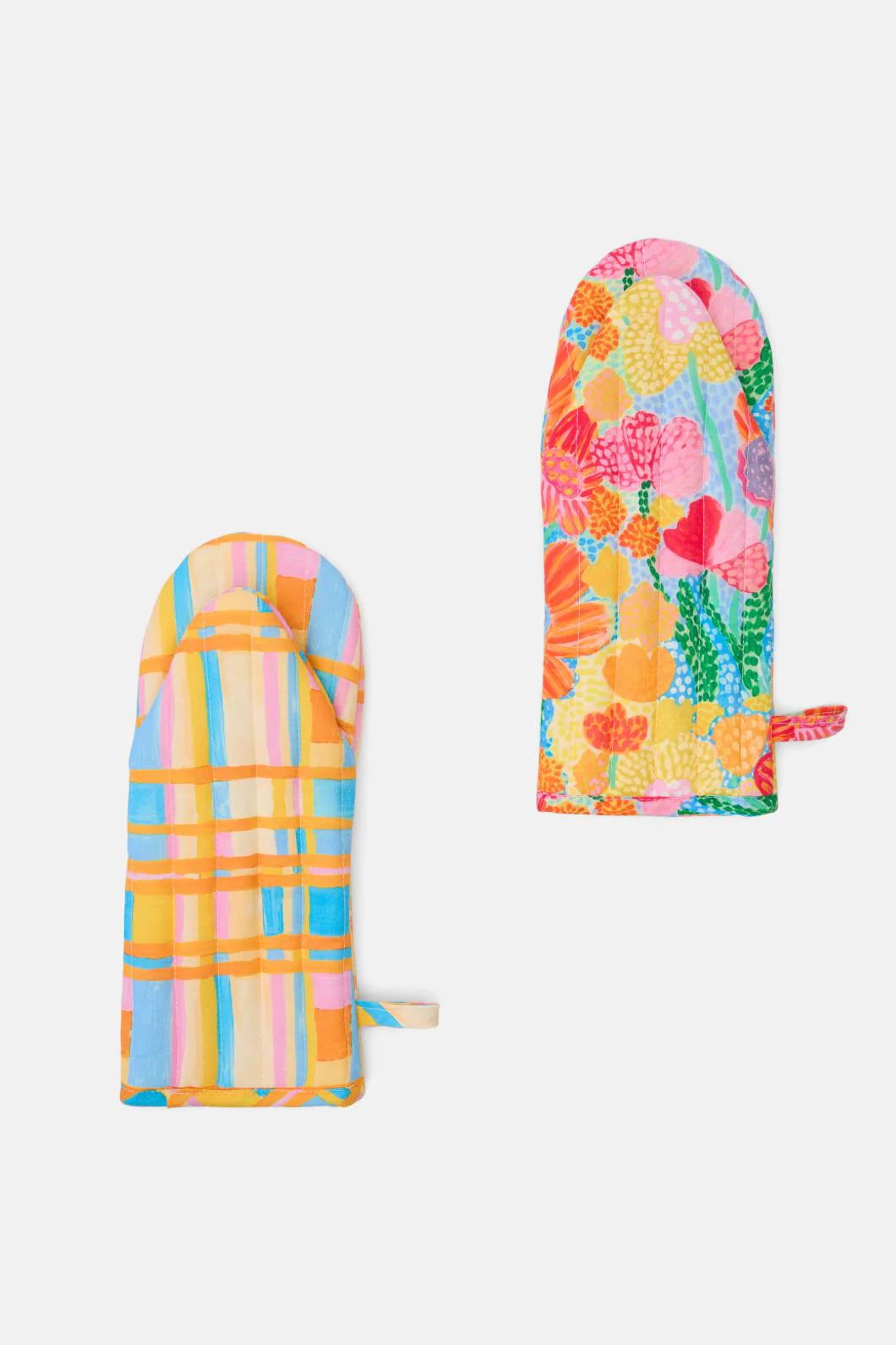 Spotted Flower Mitt Set 2