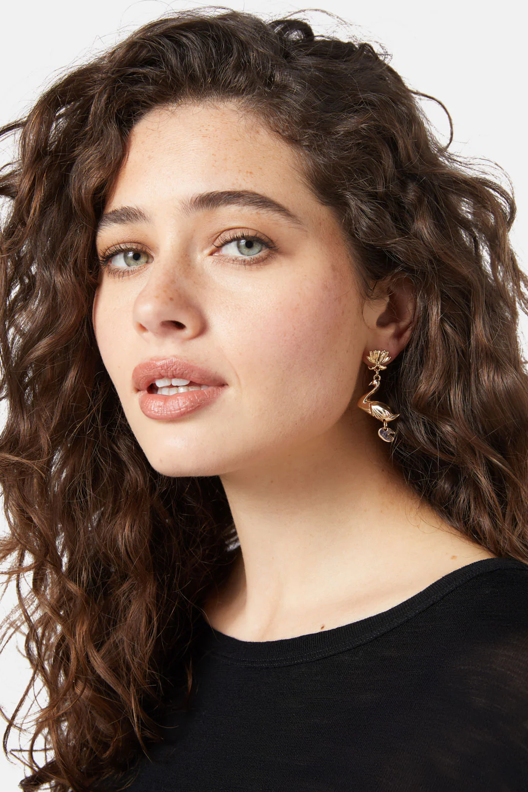 Golden Swan Earrings