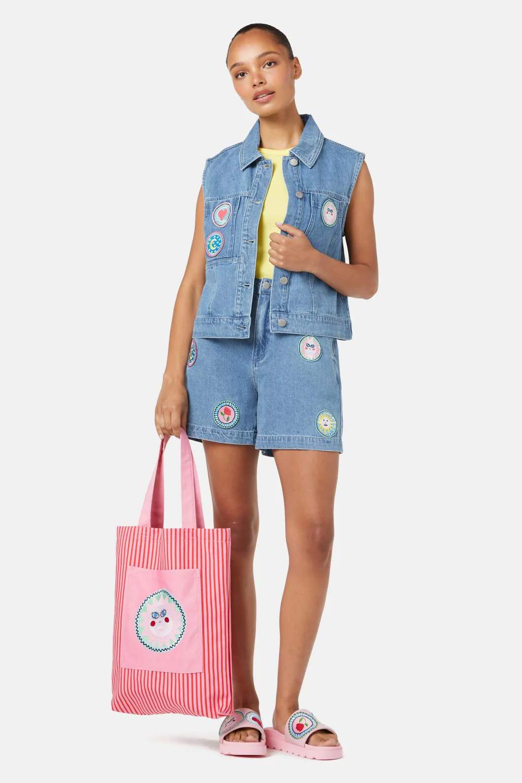 Stripe Plates Tote