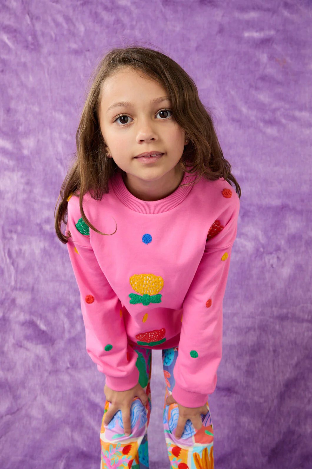 Floral Tuft Kids Sweater