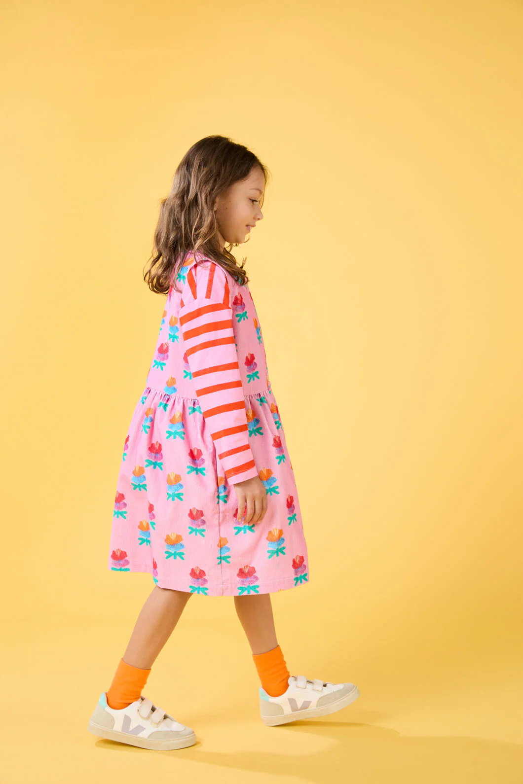 Lotus Flower Kids Cord Dress