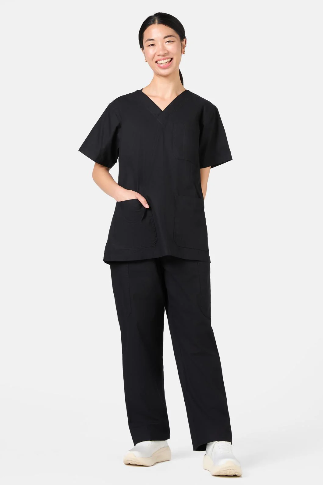 Plain Black Scrub Set
