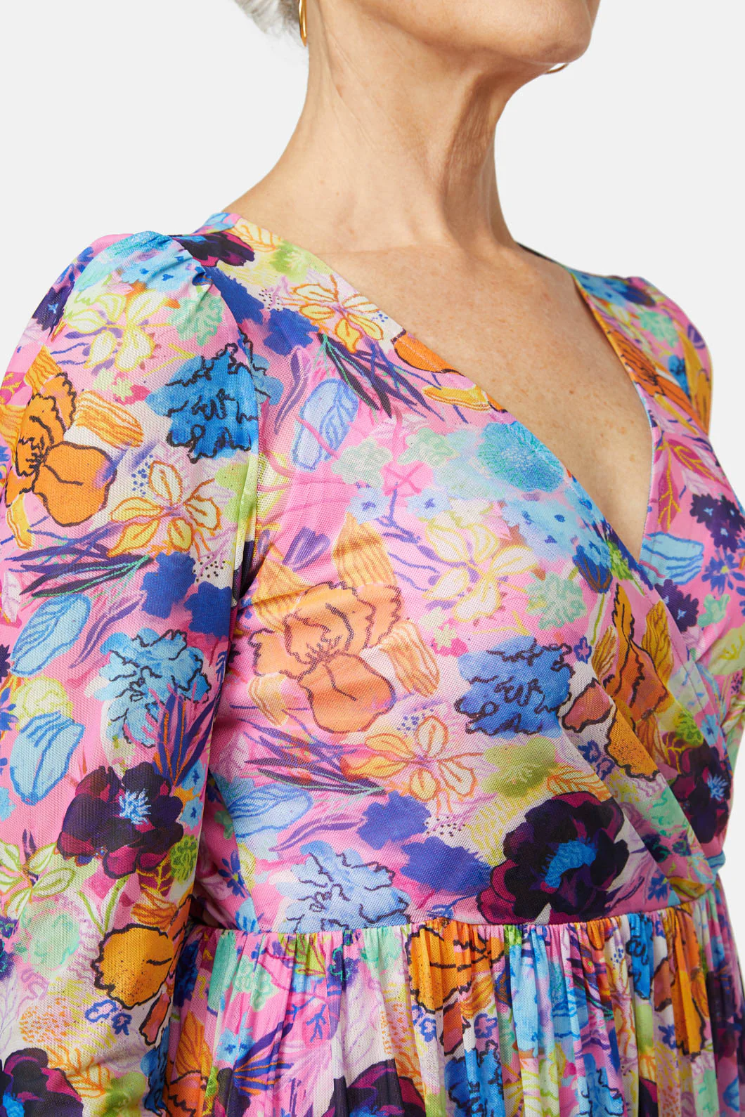 Flora Rosa Mesh Dress