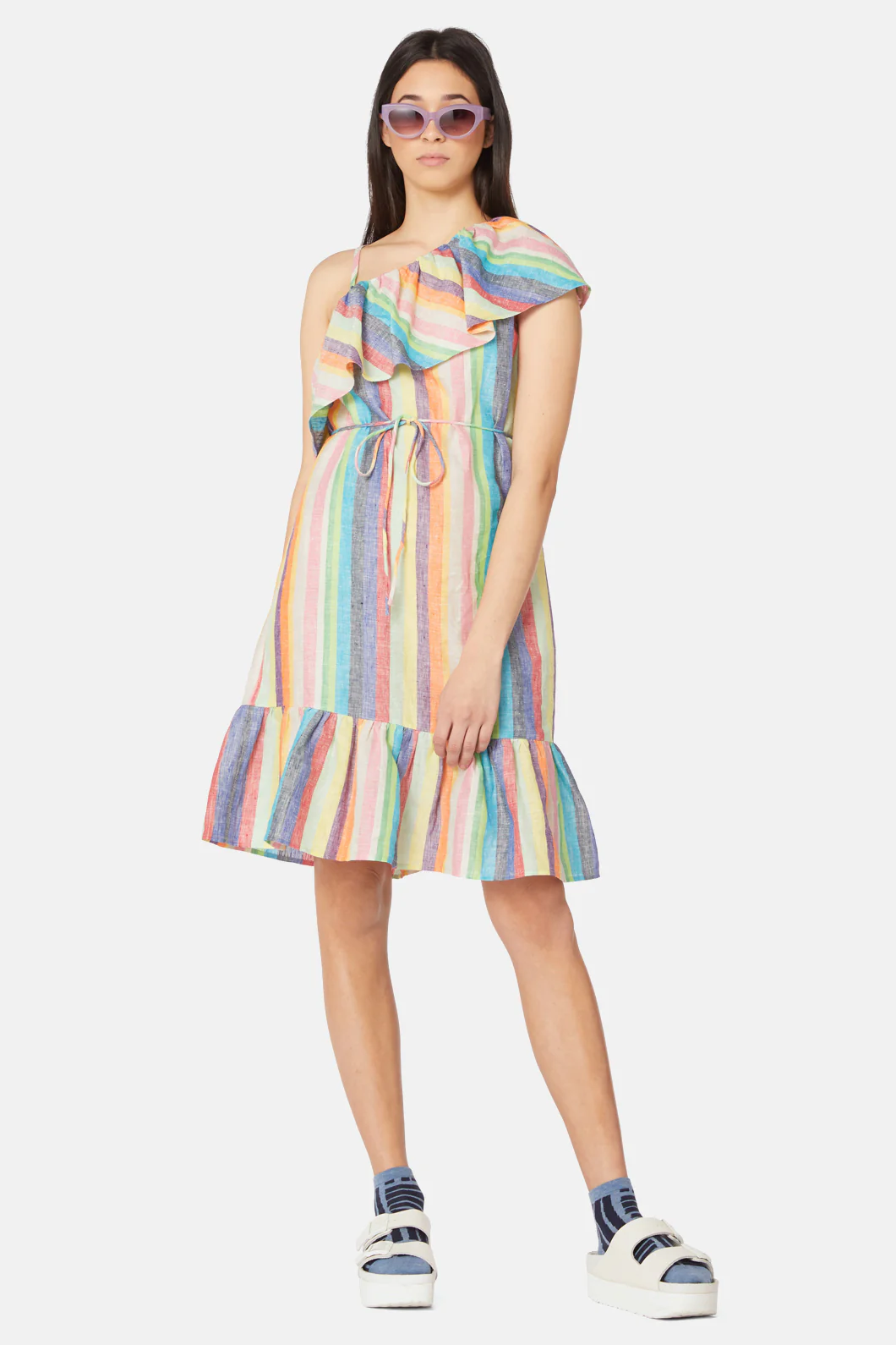 Prismatic Stripe Dress