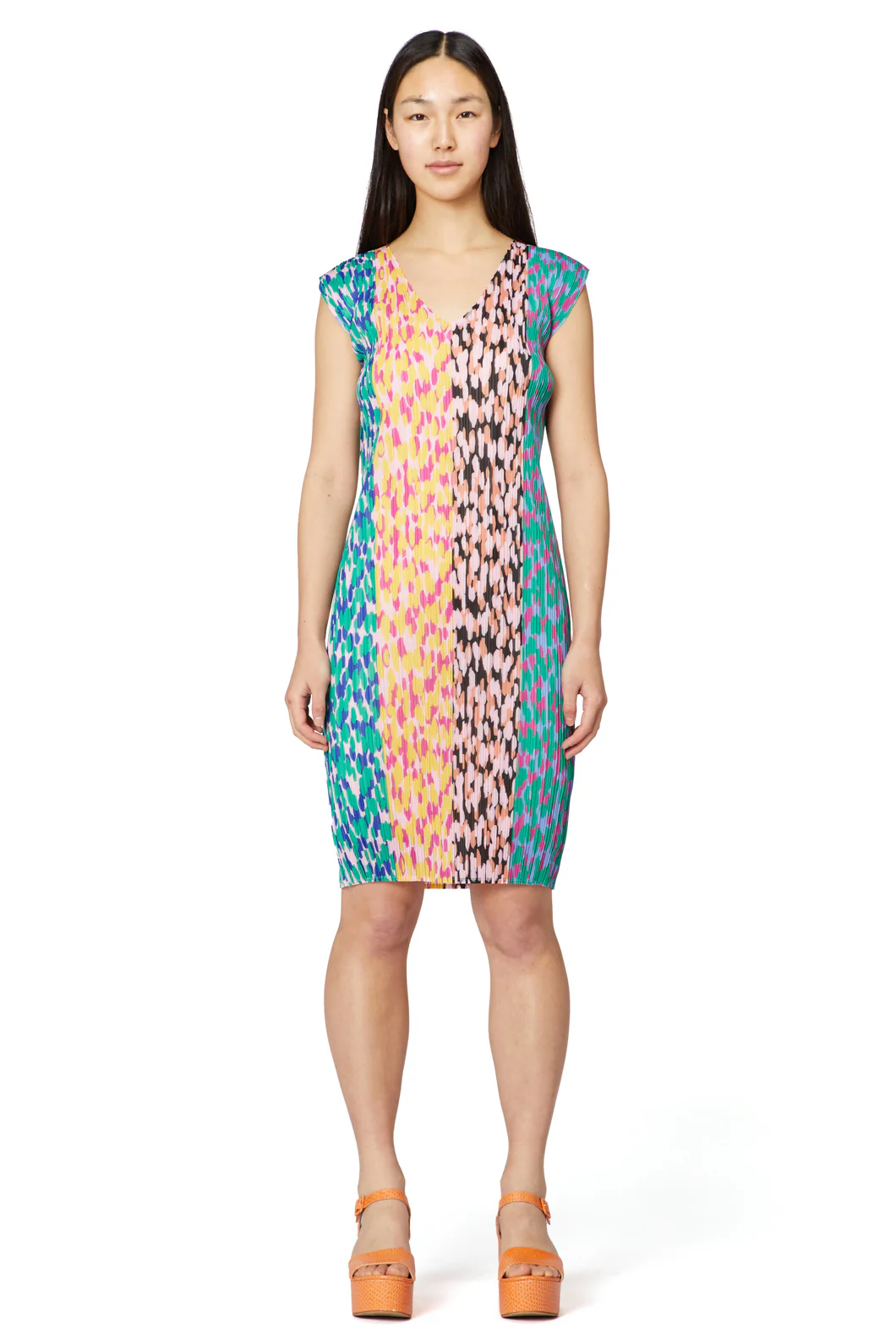 Lemondrop Pleat Dress
