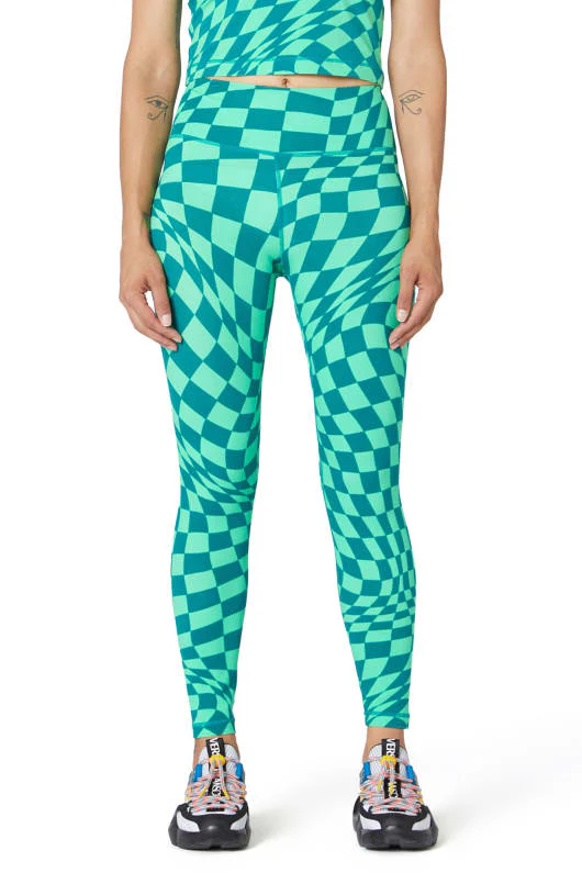 Warped Check Legging