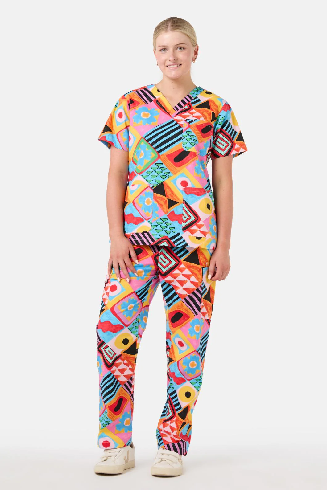 70's Patchwork Scrub Set
