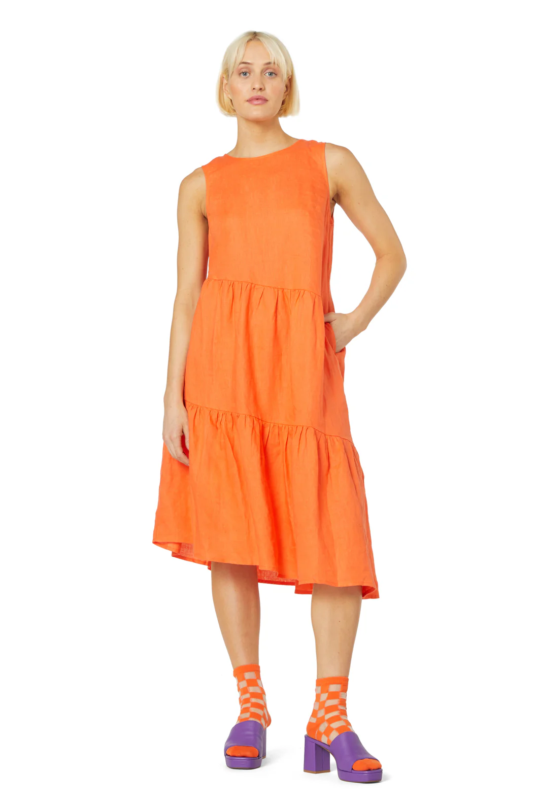 Mandarin Tiered Dress