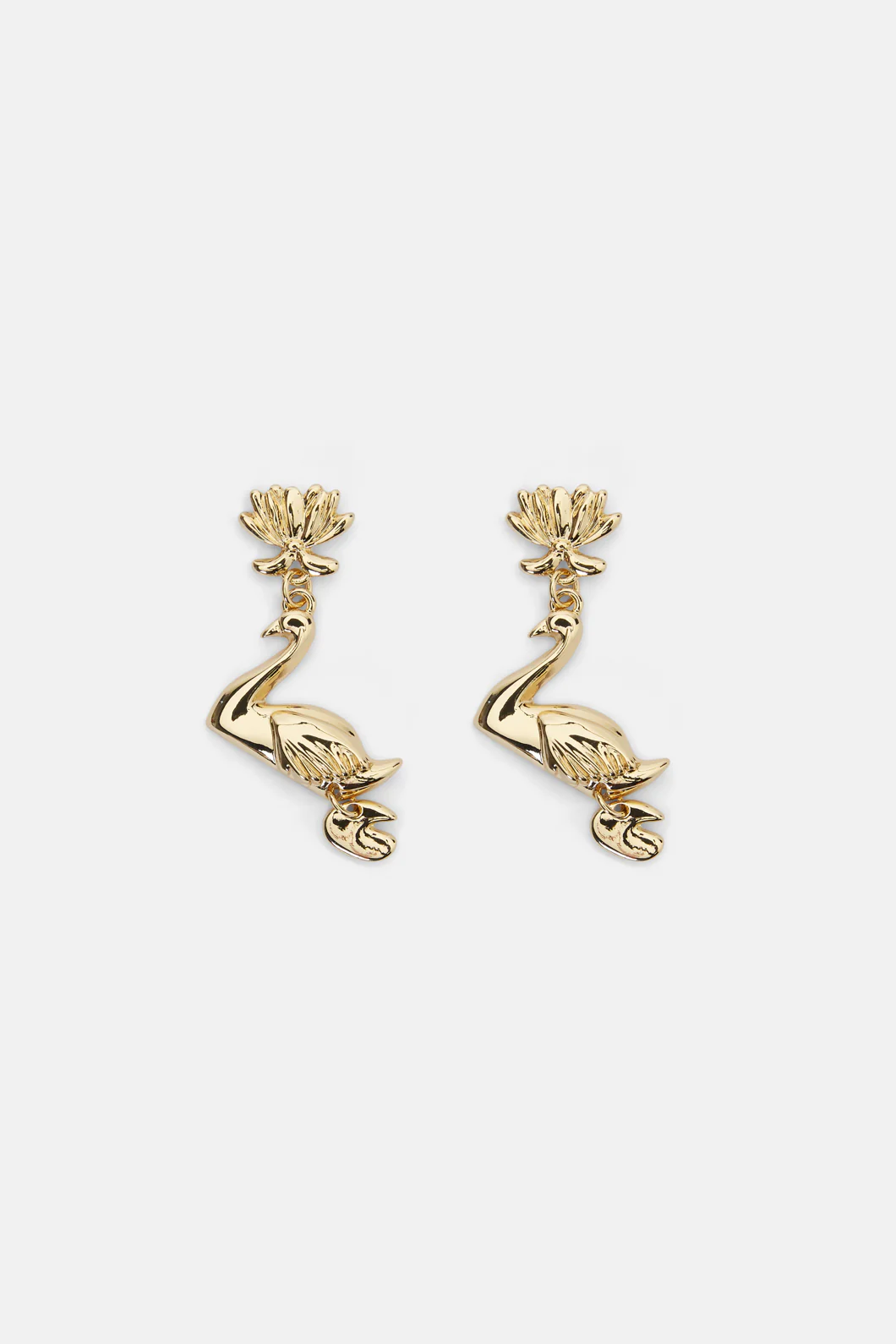 Golden Swan Earrings