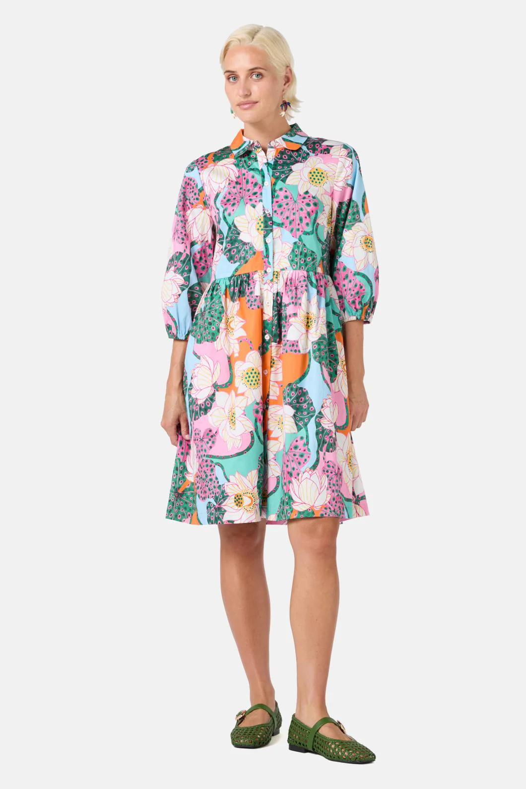 Lotus Leopard Smock Dress