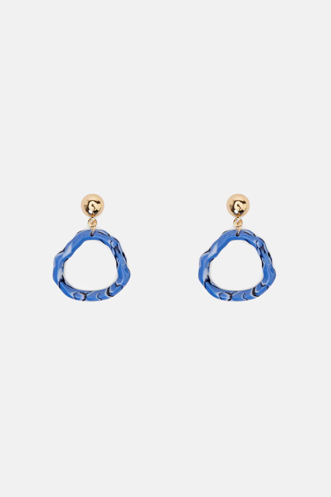 Paper Patch Blue Earrings