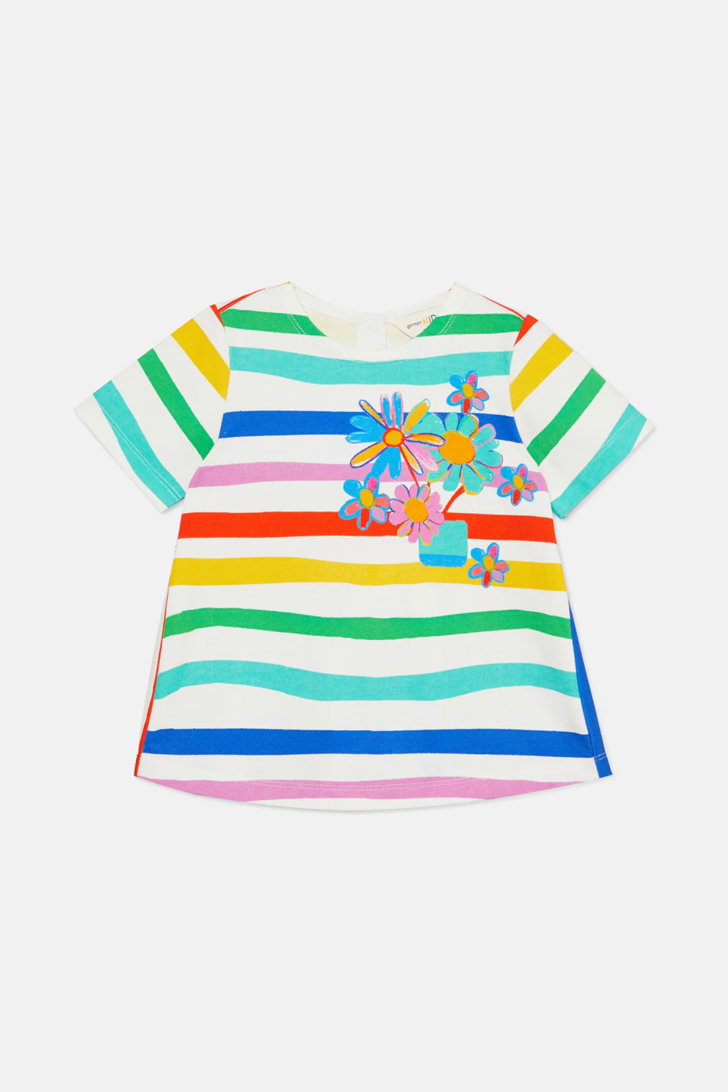 Stripe Flower Kids Top