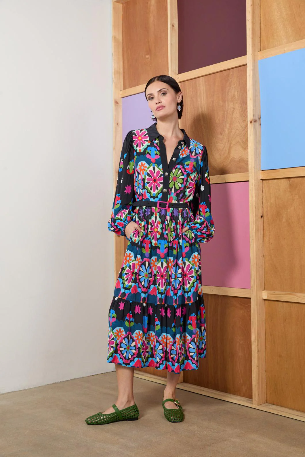 Friendly Folk Shirt Dress