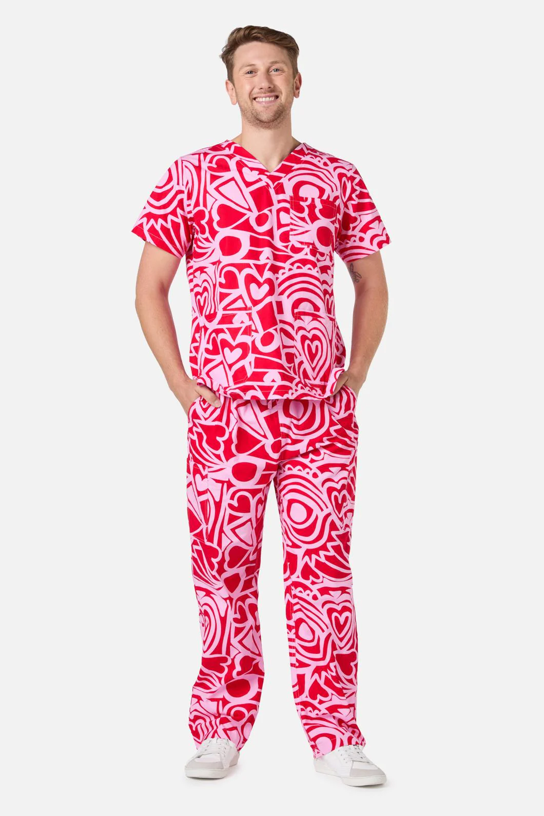 Queen Of Hearts Scrub Set