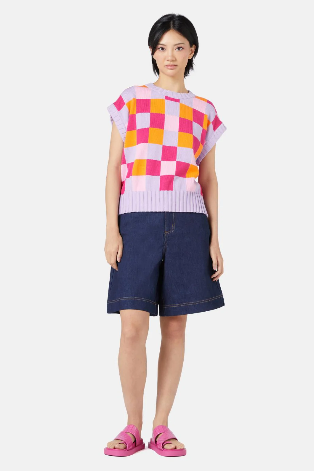 Gingham Garden Vest