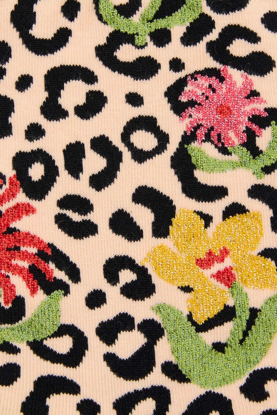 Rosie Posies Leopard Sock