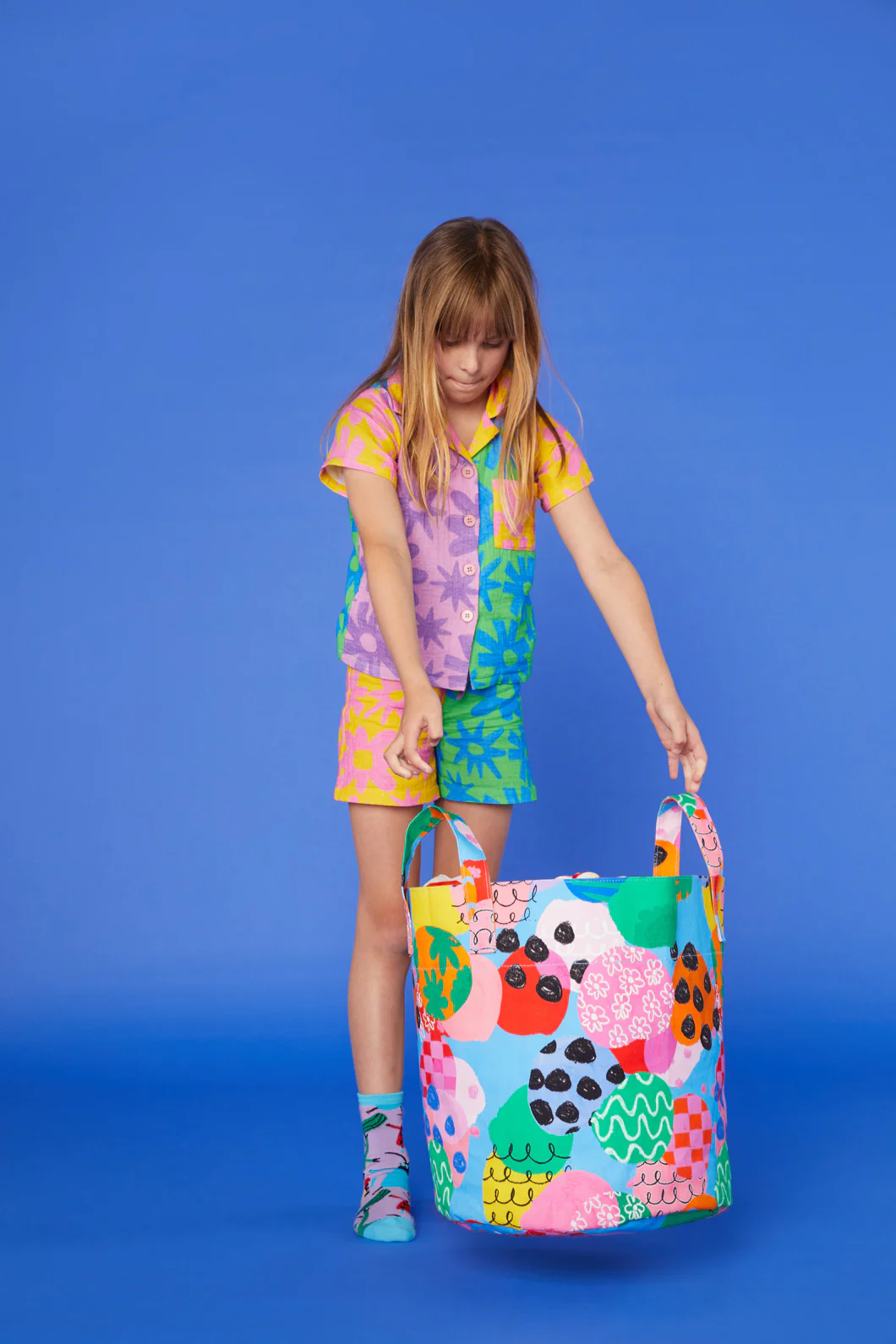 Spliced Floral Kids PJ Set