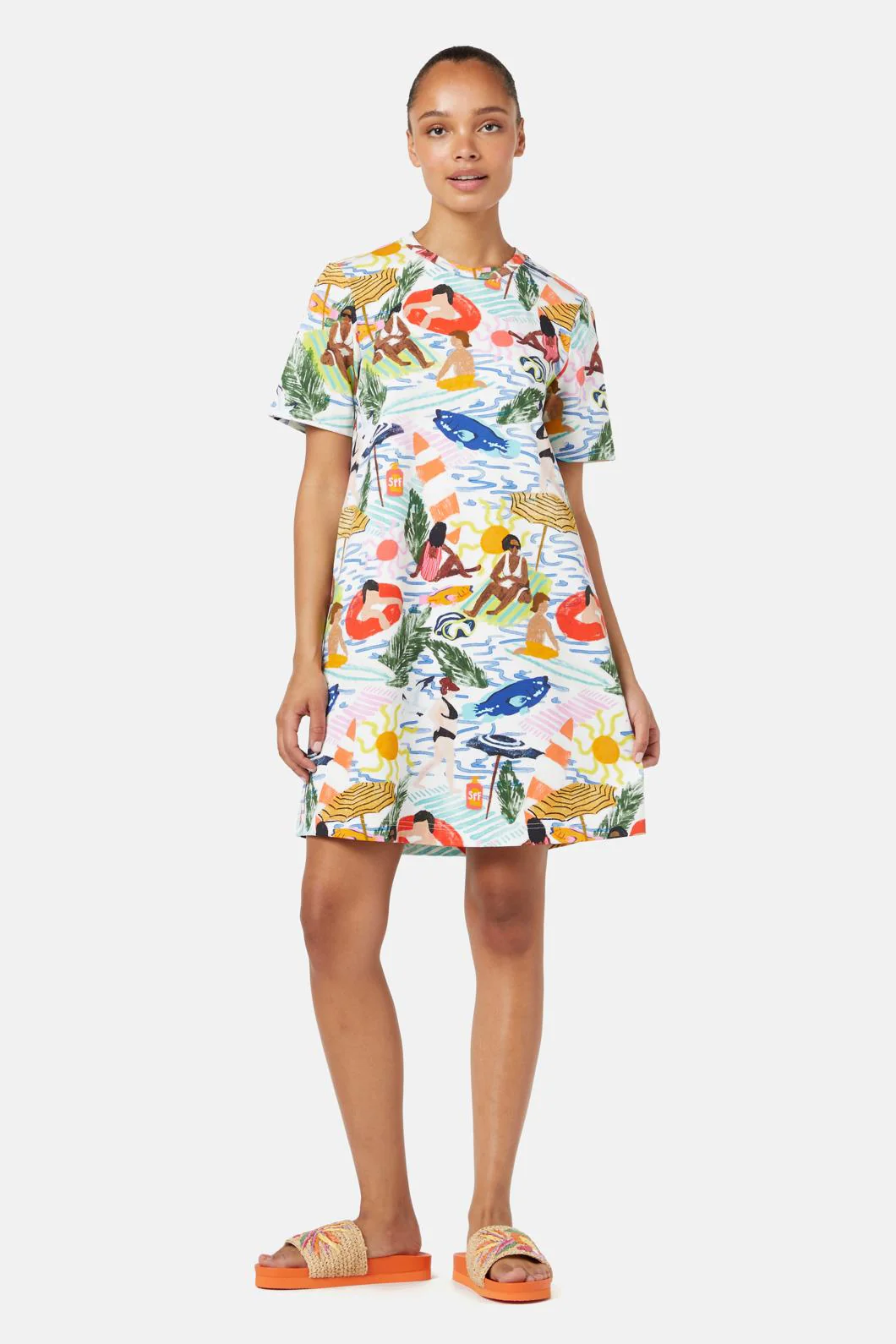Between The Flags Jersey Dress