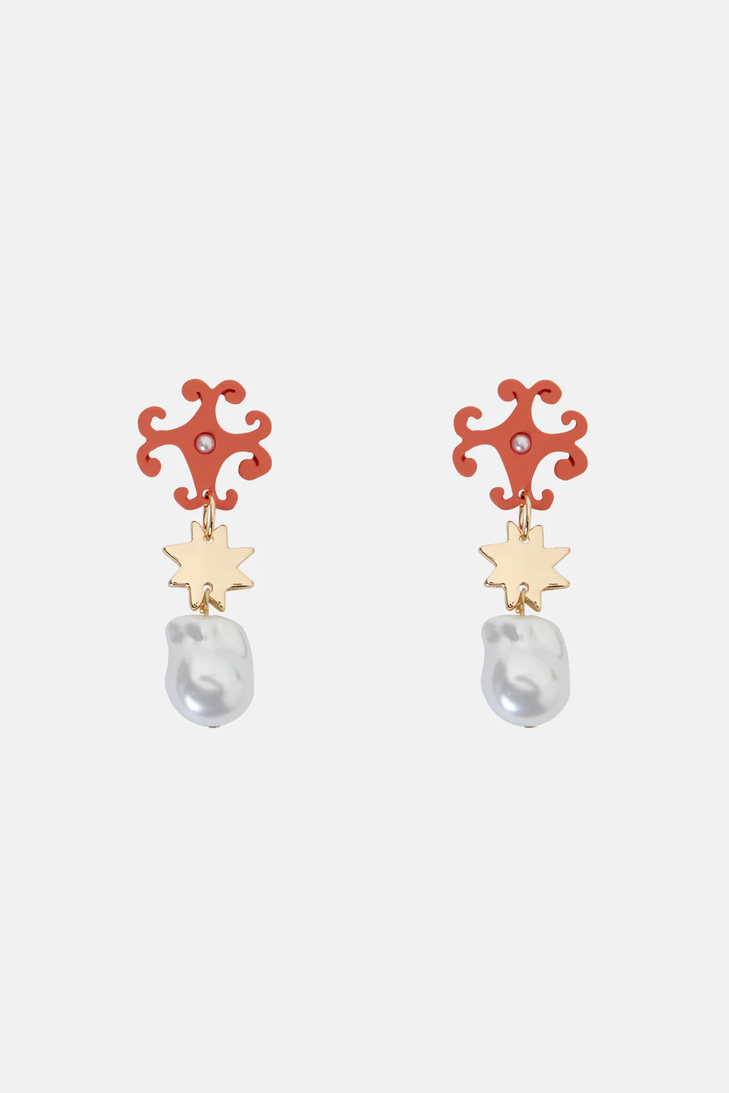 Stained Glass Pearl Earrings