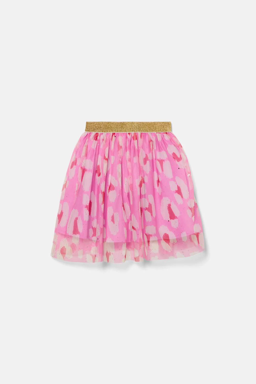 Pink Leopard Kids Mesh Skirt