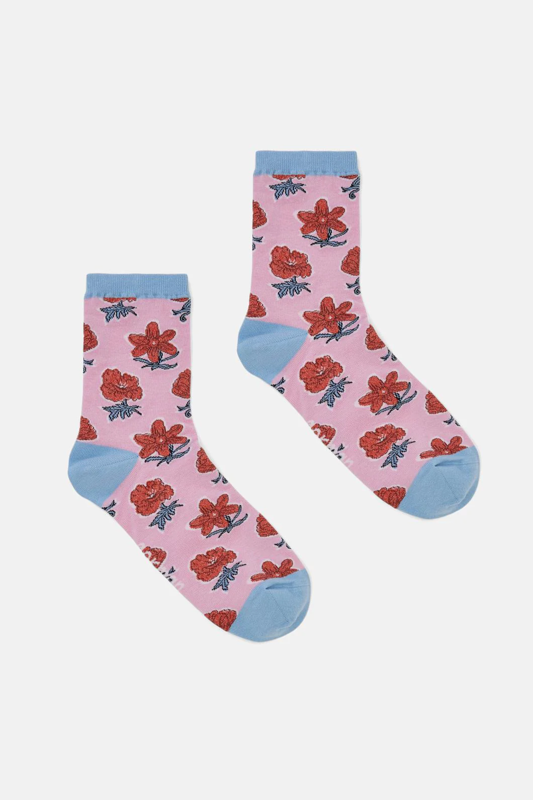 Red Flower Sock