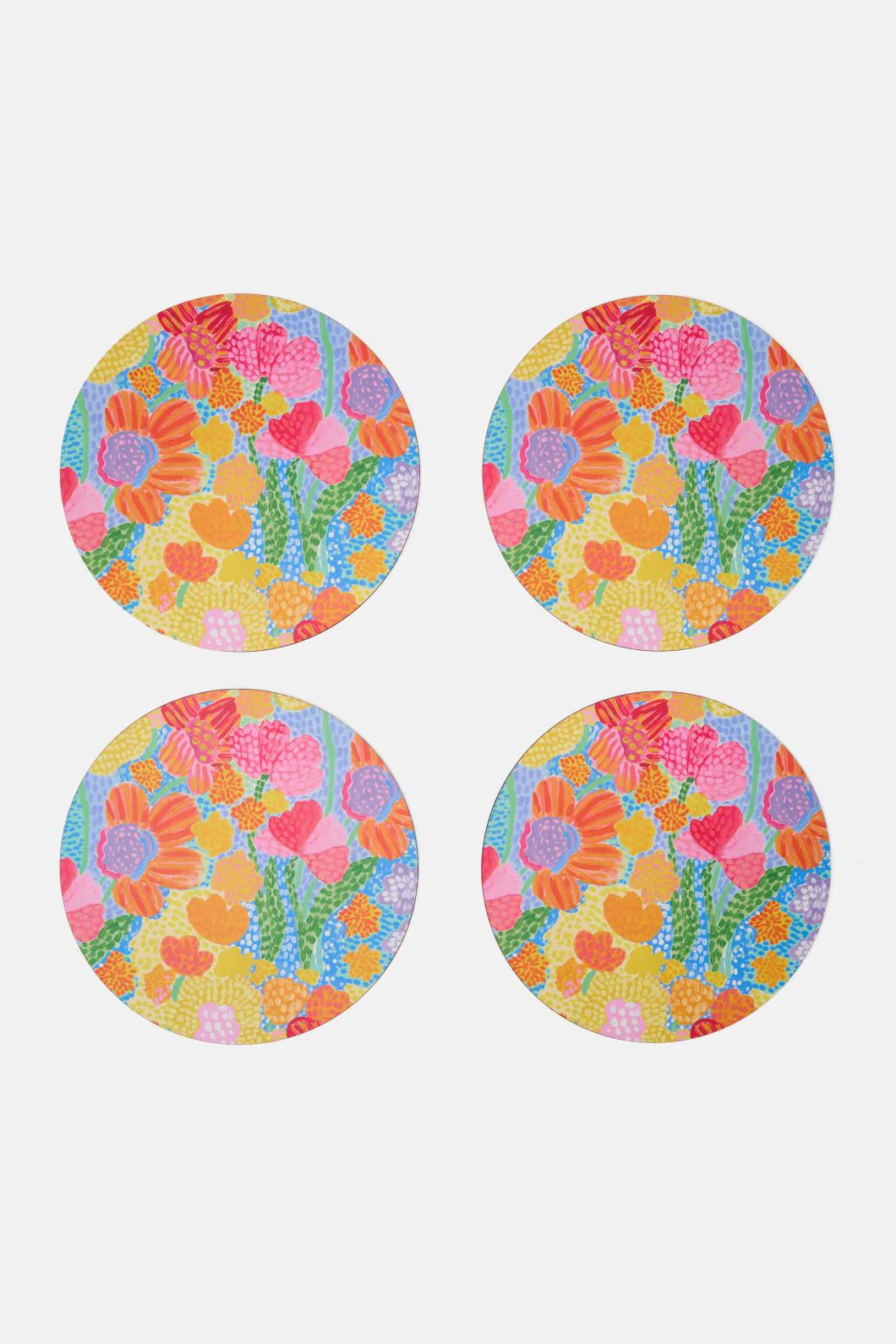 Spotted Flower Placemat Set 4
