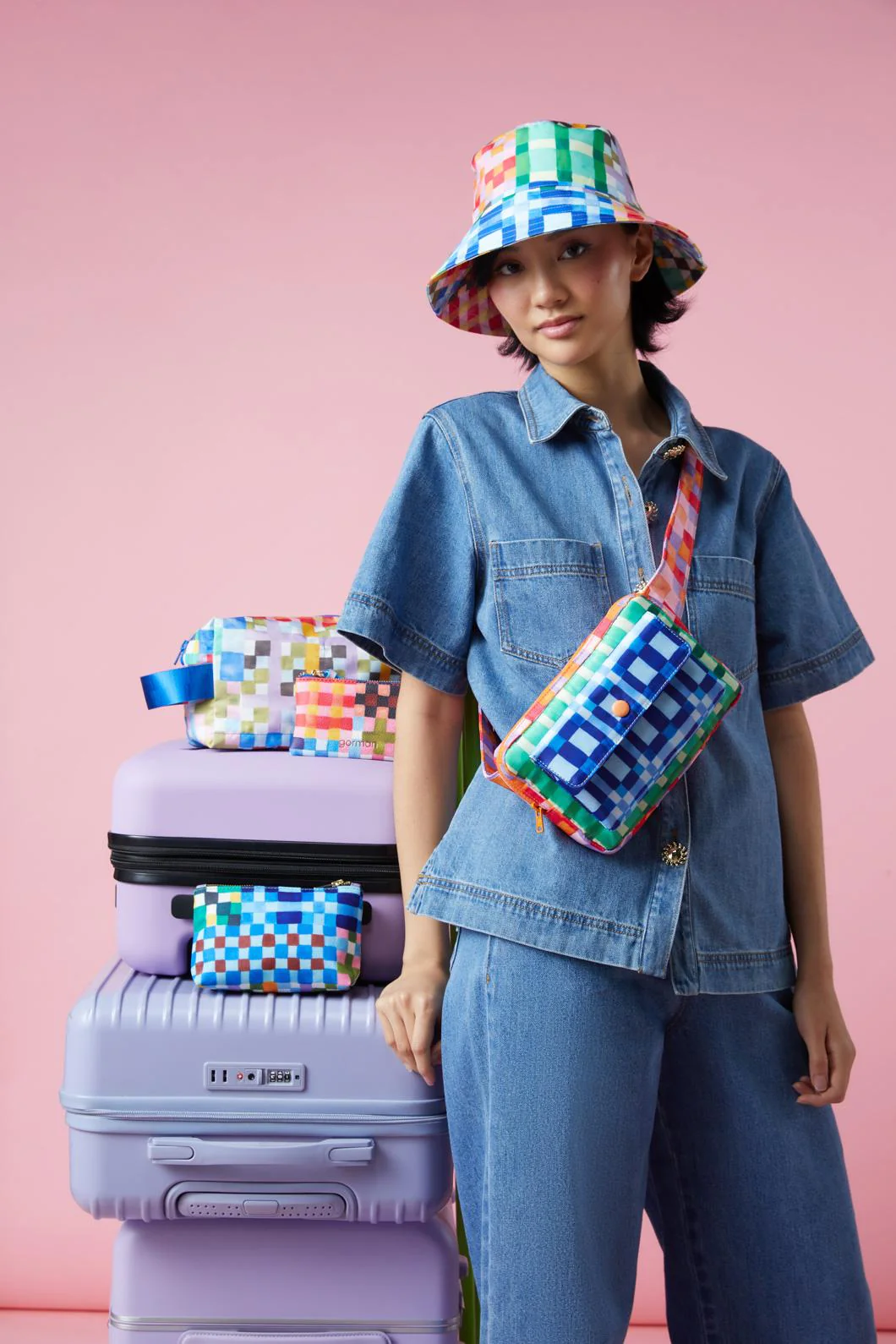 Gingham Garden Bag