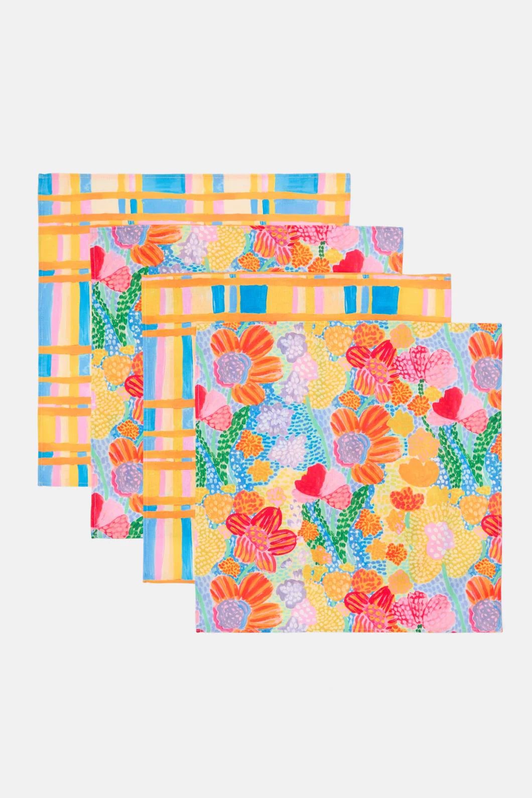 Spotted Flower Napkin Set 4