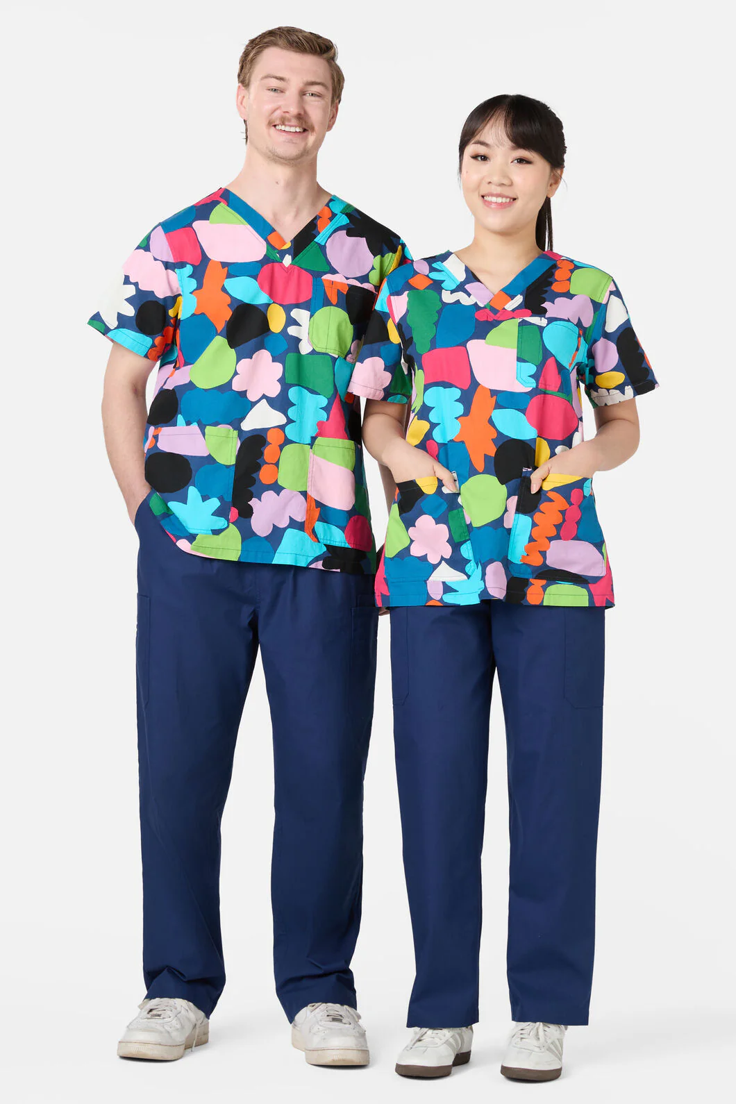 Puzzle Top & Pant Scrub Set